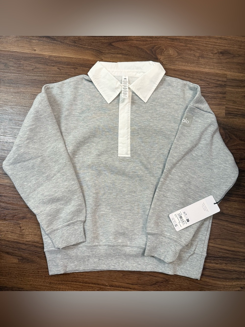 ALO Yoga Take It Easy Henley Sweatshirt Size Small NWT